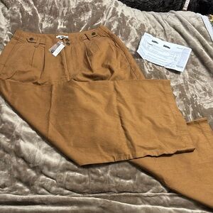 Women's Tan Wide-Leg Pants